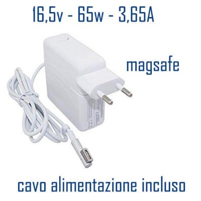 Alimentatore Compatibile 65W 16,5V 3,65A Magsafe Apple Cavo Alimentazione Incluso