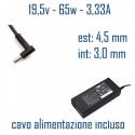 Alimentatore Compatibile 65W 19,5V 3,33A 4,5 x 3,0mm Cavo Alimentazione Incluso