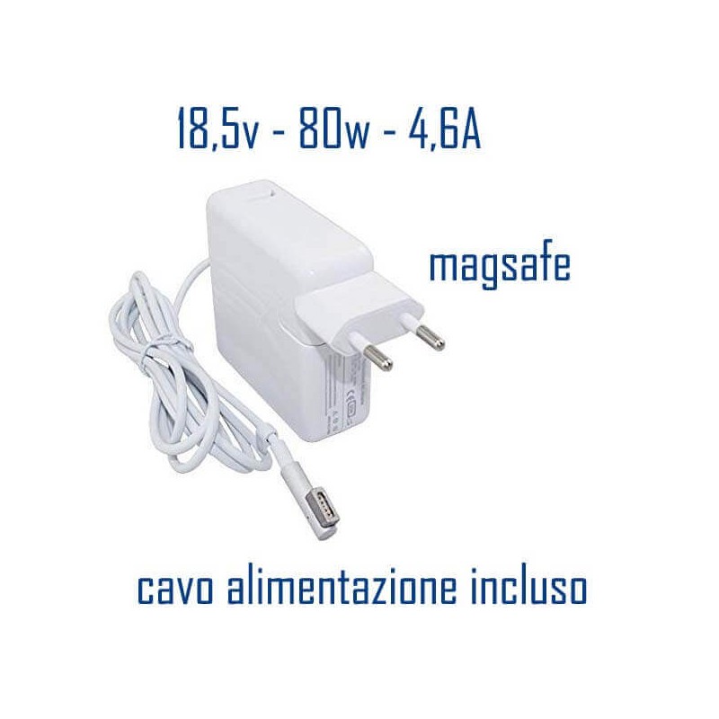 Alimentatore Compatibile 80W 18,5V 4,6A Magsafe Apple Cavo Alimentazione Incluso