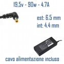 Alimentatore Compatibile 90W 19,5V 4,7A 6,5 x 4,4mm Cavo Alimentazione Incluso