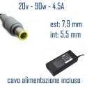Alimentatore Compatibile 90W 20V 4,5A 7,9 x 5,5mm Cavo Alimentazione Incluso