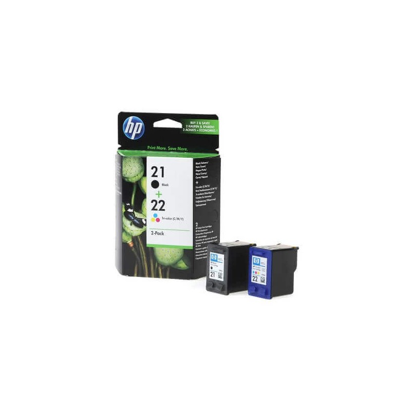 Multipack 2 Cartucce Originali HP 21 + 22 SD367AE Bk Colore