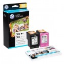 Multipack 2 Cartucce Originali HP 303 BK + 303 COL + Carta Fotografica