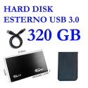 Hard Disk Esterno Ricondizionato Grade A+ 320gb USB 3.0 Garanzia 1 Anno