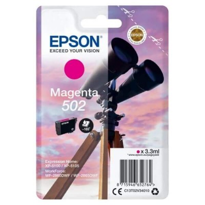 Cartuccia Originale Epson C13T02V34010 502 M Magenta 3,3ml 160 Pagine
