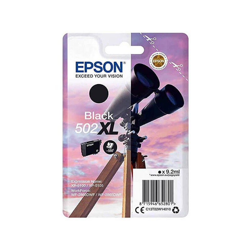 Cartuccia Originale Epson C13T02W14010 502XL Bk Nero 9,2ml 550 Pagine
