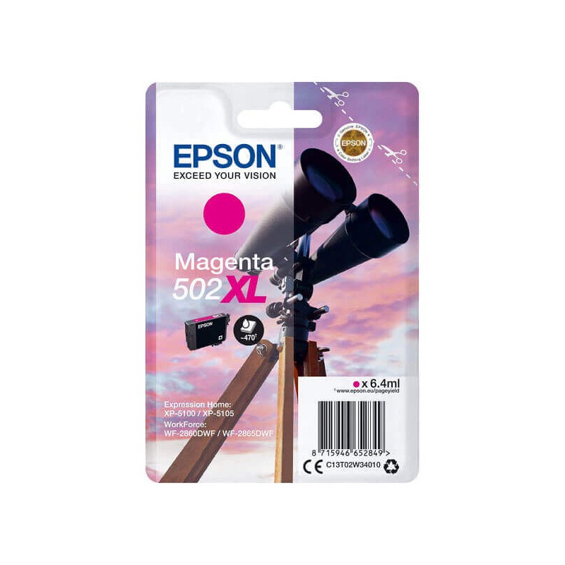 Cartuccia Originale Epson C13T02W34010 502XL M Magenta 6,4ml 470 Pagine