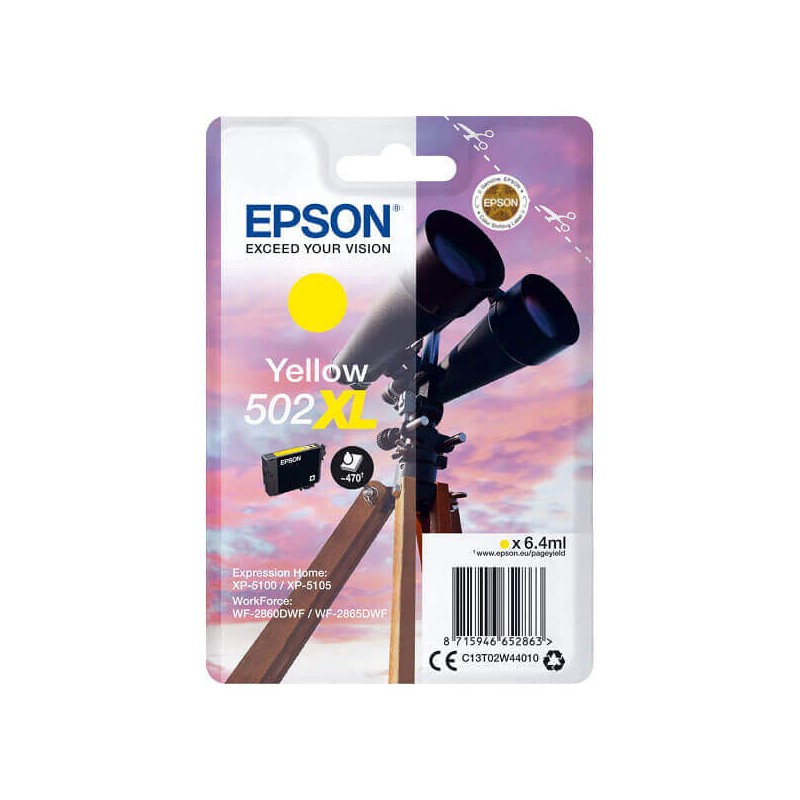 Cartuccia Originale Epson C13T02W44010 502XL Y Yellow 6,4ml 470 Pagine