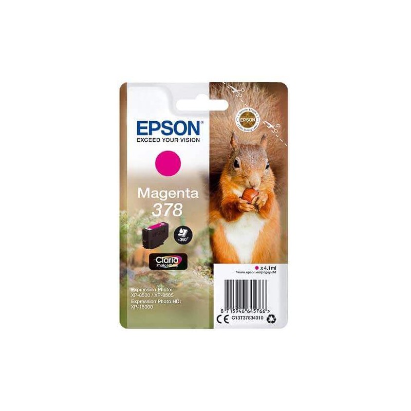 Cartuccia Originale Epson C13T37834010 378 M Magenta 4,1ml 360 Pagine