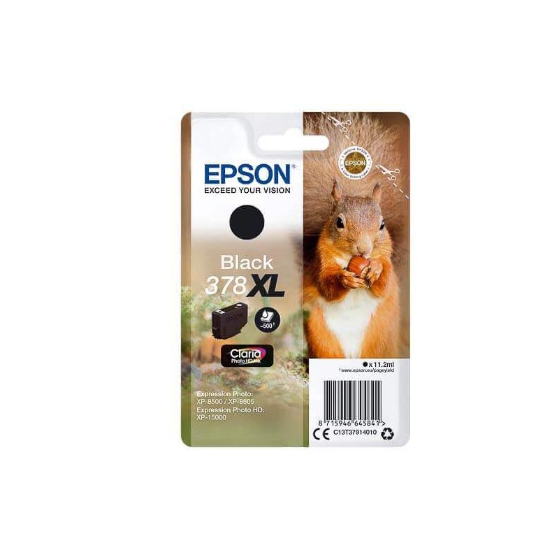 Cartuccia Originale Epson C13T37914010 378XL Bk Nero 11,2ml 500 Pagine