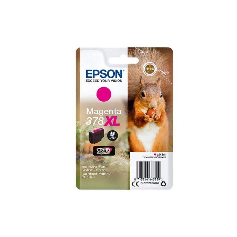 Cartuccia Originale Epson C13T37934010 378XL M Magenta 9,3ml 830 Pagine