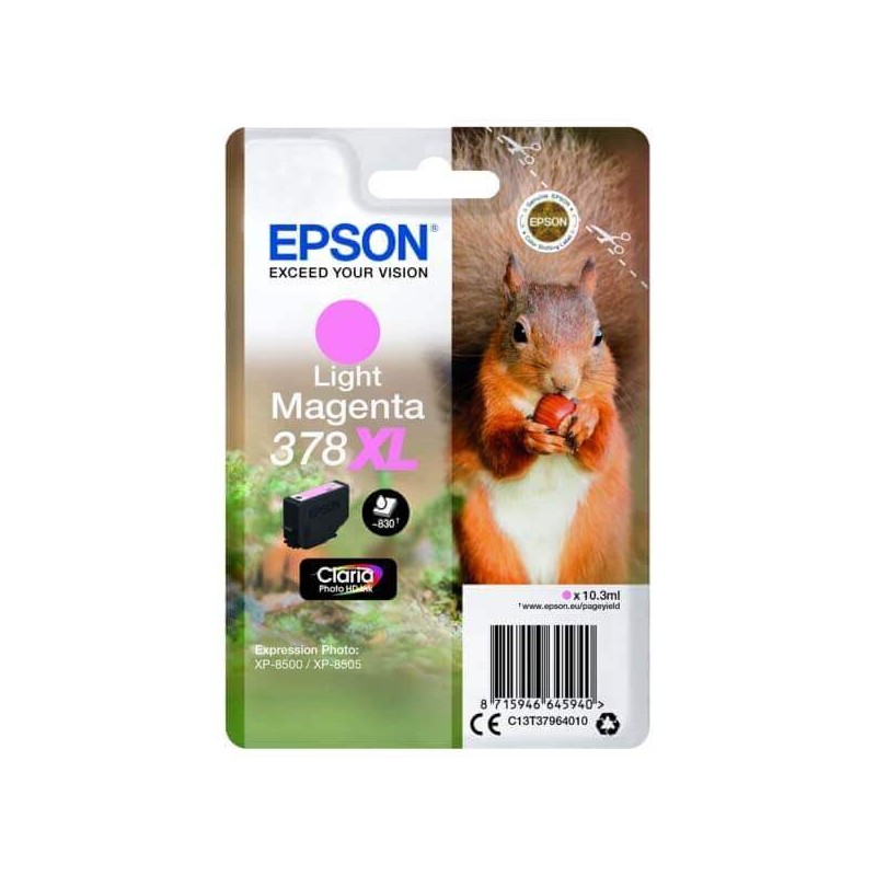 Cartuccia Originale Epson C13T37964010 378XL LM Light Magenta 10,3ml 830 Pagine
