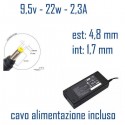 Alimentatore Compatibile 22W 9,5V 2,3A 4,8MM x 1,7mm Cavo Alimentazione Incluso