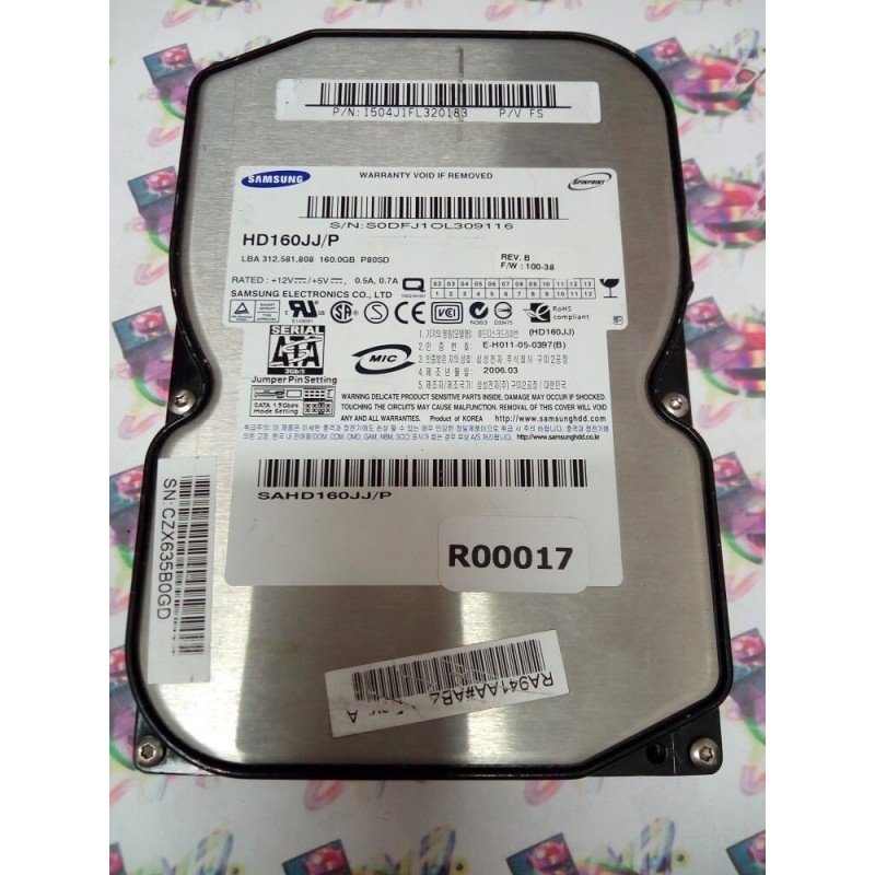 Hard Disk Usato Sata 3,5" 160Gb Samsung HD160JJ