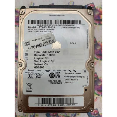Hard Disk Usato Semifunzionante SATA 2,5" 160GB SAMSUNG ST160LM003 HN-M160MBB C7952-G12A-A241A