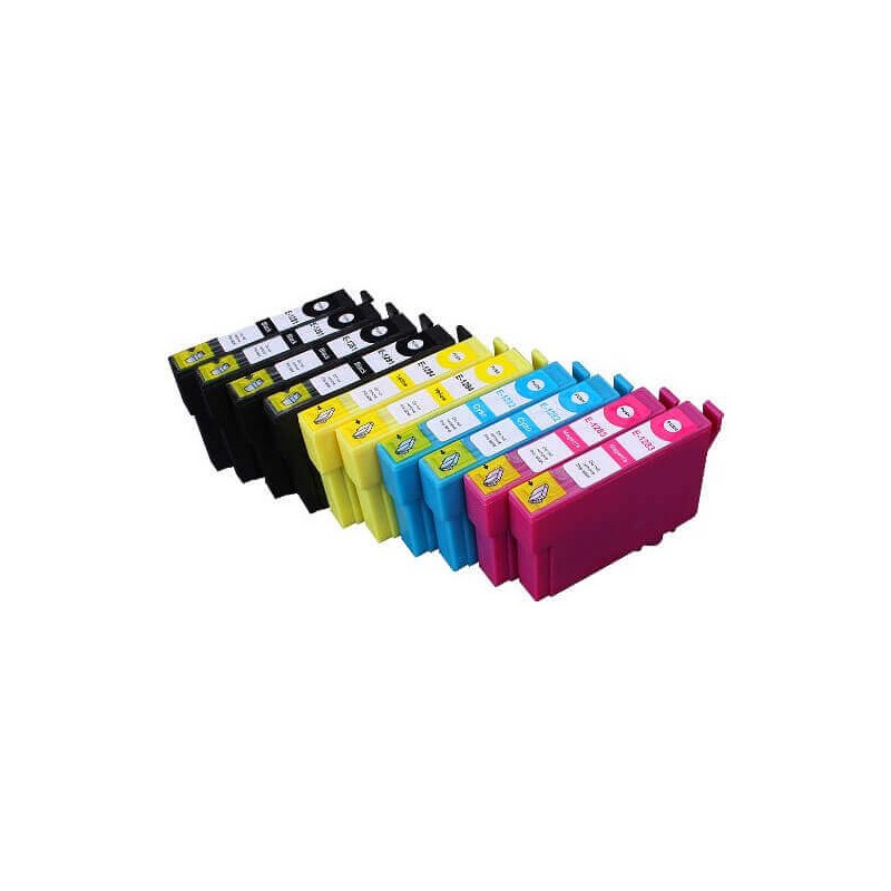 Kit 10 Cartucce Compatibili Epson T1281 T1282 T1283 T1284 - 4 Bk - 2 C - 2 M - 2 Y