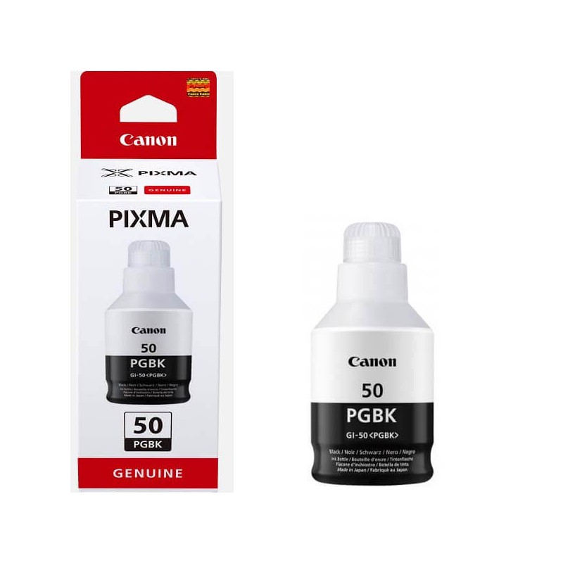 Inchiostro Originale Canon GI-50PGBK 3386C001 170ml Bk Nero 6000 Pagine