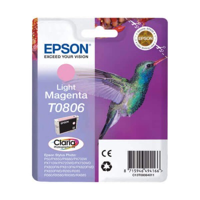 Cartuccia Originale Epson C13T08064011 T0806 LM Light Magenta 7,4ml 520 Pagine
