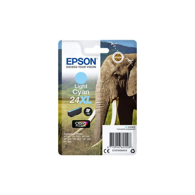 Cartuccia Originale Epson C13T24354012 T2435 24XL Light Ciano 9,8ML 500 Pagine