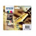 Kit 4 Cartucce Originali Epson C13T16364012 T1636 16xl BK C M Y 12,9ml Bk 5,9ml C M Y