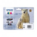 Kit 4 Cartucce Originali Epson C13T26164010 T2616 26 BK C M Y 6,2ml Bk 4,5ml C M Y