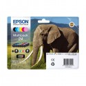 Kit 6 Cartucce Originali Epson C13T24284011 T2428 24 BK C M Y LC LM 5,1ml Bk 4,6ml C M Y LC LM