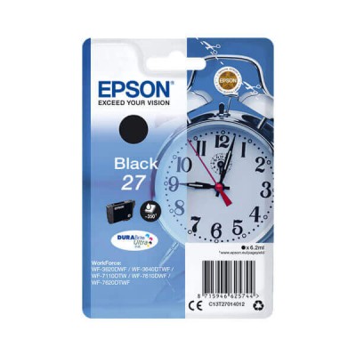Cartuccia Originale Epson C13T27014012 T2701 27 Bk Nero 6,2ML 350 Pagine