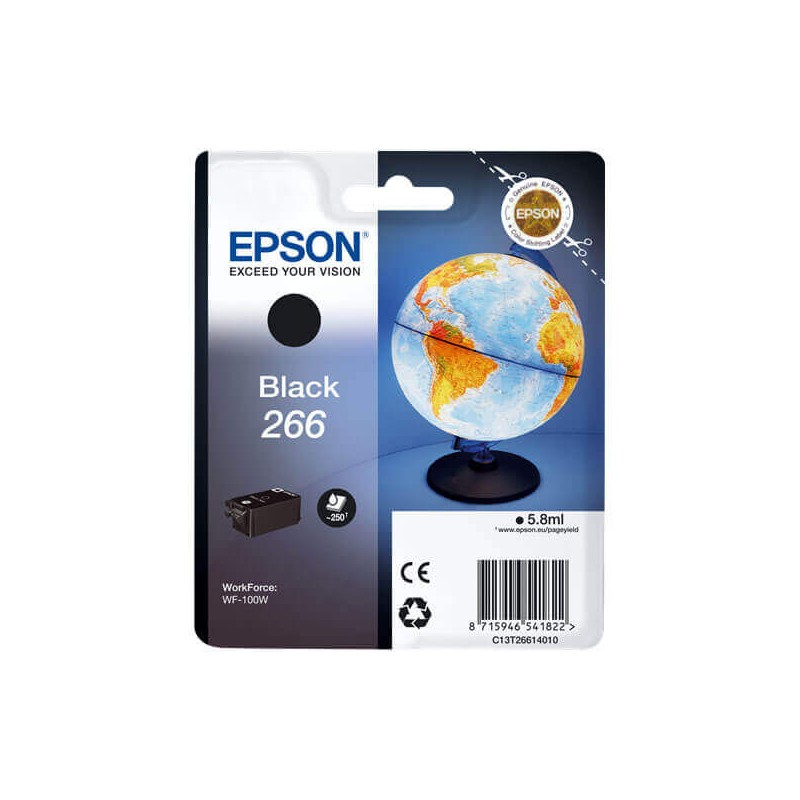 Cartuccia Originale Epson C13T26614010, 266 Bk Nero 5,8ml 260 Pagine