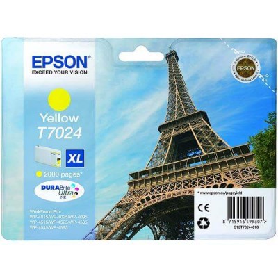 Cartuccia Originale Epson C13T70244010 T7024 Y Yellow 21,3ml 2000 Pagine