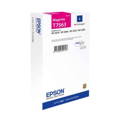 Cartuccia Originale Epson C13T756340, T7563 M Magenta 14ml 1500 Pagine