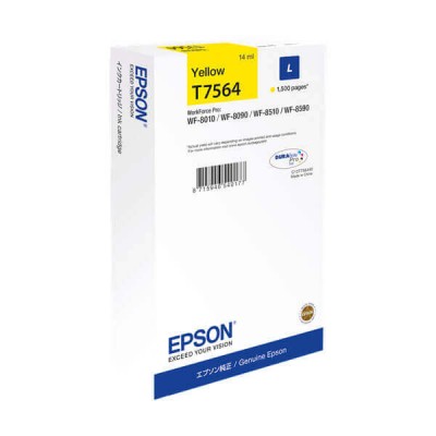 Cartuccia Originale Epson C13T756440, T7564 Y Yellow 14ml 1500 Pagine