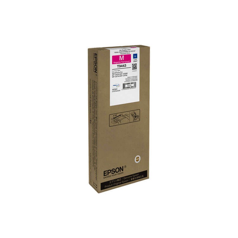 Cartuccia Originale Epson C13T944340, T9443 M Magenta 19,9ml 3000 Pagine
