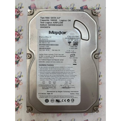 Hard Disk Usato Semifunzionante SATA 3,5" 160GB MAXTOR STM3160215AS 9DS112-327 3.AAD 08134 SU