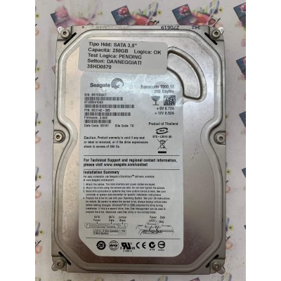 Hard Disk Usato Semifunzionante SATA 3,5" 250GB SEAGATE ST3250410AS 9EU142-305 3.AAC 08141 TK