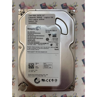 Hard Disk Usato Semifunzionante SATA 3,5" 500GB SEAGATE ST3500418AS 9SL142-516 CC46 11033 TK