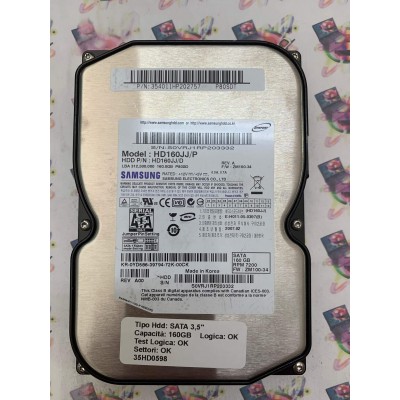 Hard Disk Usato Semifunzionante SATA 3,5" 160GB SAMSUNG HD160JJ/P 354011HP202757 2007.02