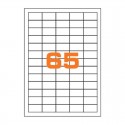 Confezione 50 Fogli da 65 Etichette su foglio A4 di Etichette Adesive 40x20mm 80gr