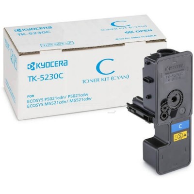 Toner Originale Kyocera 1T02R9CNL0 TK5230C C Ciano 2200 Pagine