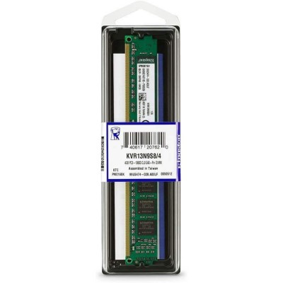 Memoria DDR3 4GB PC3 10600 CL9 Per PC Kingston KVR13N9S8/4G DIMM Nuova