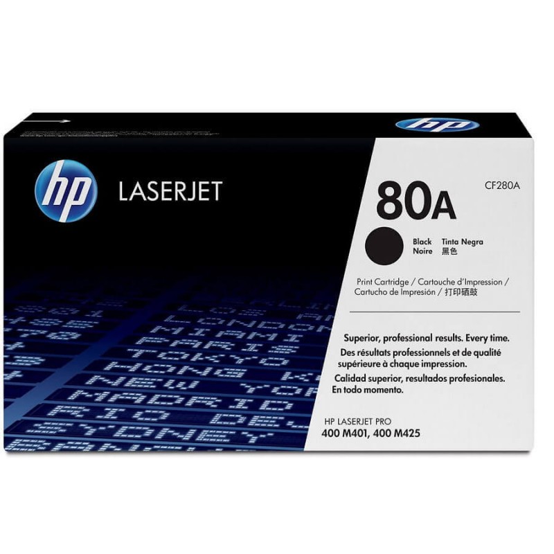 Toner Originale Hp CF280A 80A Bk Nero 2560 Pagine