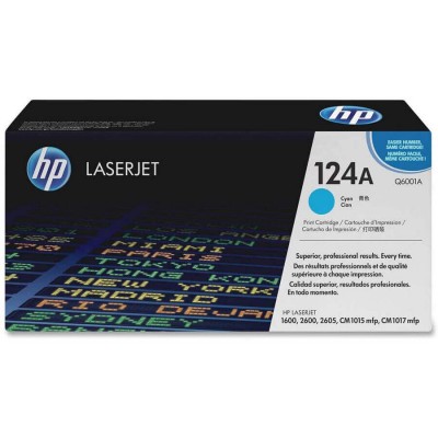 Toner Originale Hp Q6001A 124A C Ciano 2000 Pagine