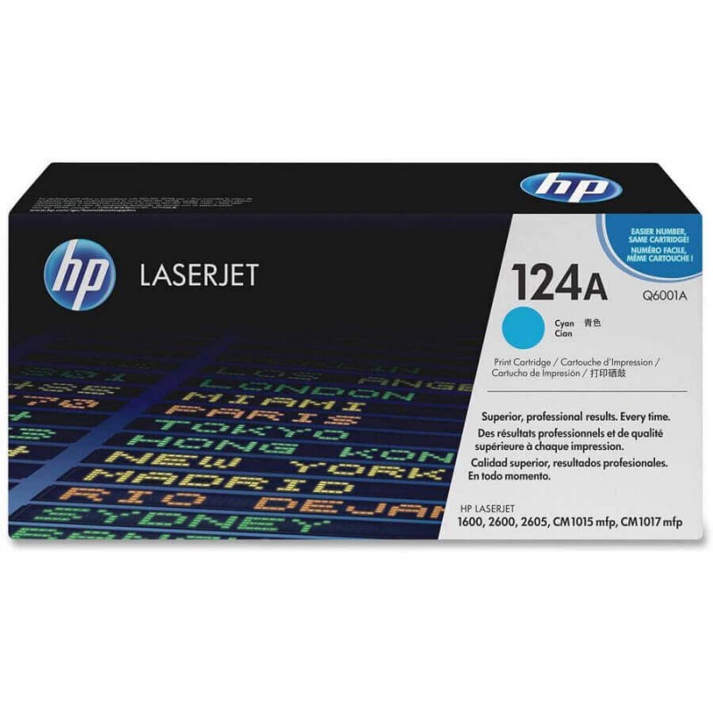 Toner Originale Hp Q6001A 124A C Ciano 2000 Pagine