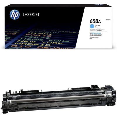 Toner Originale Hp W2001A, 658A C Ciano 6000 Pagine