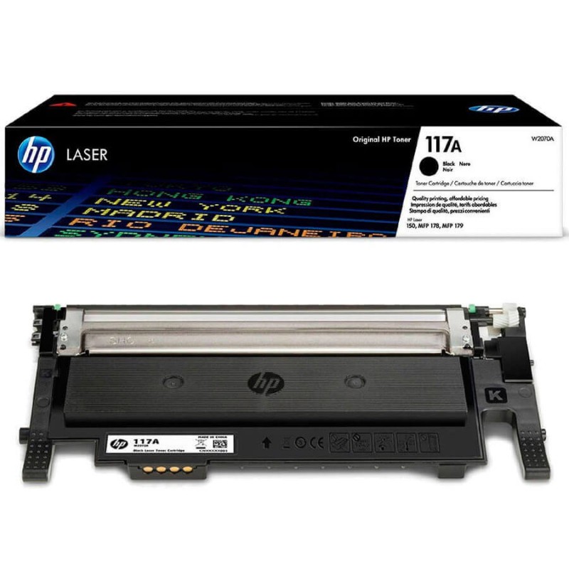 Toner Originale Hp W2070A, 117A Bk Nero 1000 Pagine