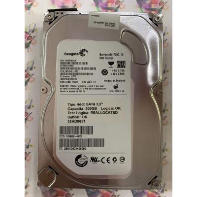 Hard Disk Usato Semifunzionante SATA 3,5" 500GB SEAGATE ST3500418AS 9SL142-023 HP35 11233 TK