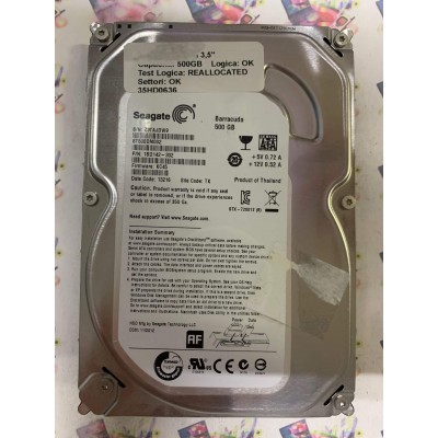 Hard Disk Usato Semifunzionante SATA 3,5" 500GB SEAGATE ST500DM002 1BD142-302 KC45 13216 TK