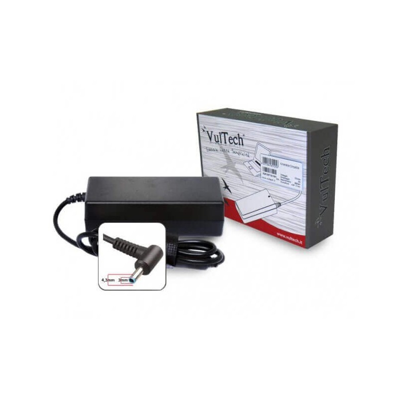 Alimentatore Vultech HP195333X-312 Per HP 4,5x3,00mm 65W 19,5V 3,33A Cavo Alimentazione Non Incluso