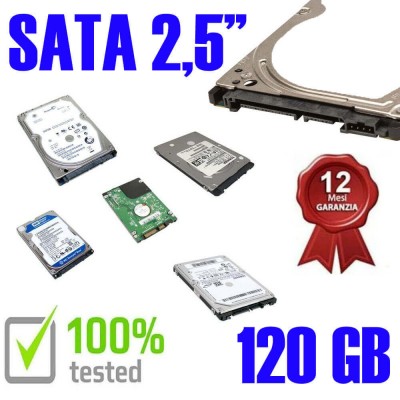 Hard Disk Usato Sata  2,5" 120GB Testato 100% OK Funzionante 1 Anno Garanzia Varie Marche Vari Modelli
