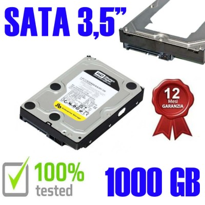Hard Disk Usato Sata  3,5" 1000GB 1TB Storage Testato 100% OK Funzionante 1 Anno Garanzia Varie Marche Vari Modelli