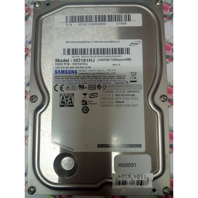 Hard Disk Usato Sata 3,5" 160Gb Samsung HD161HJ